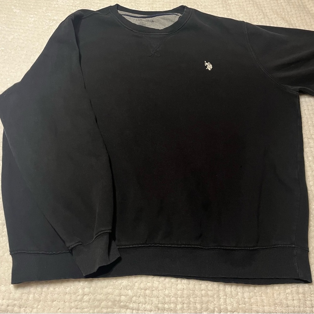 U.S. Polo Assn. Men's Black Crewneck Sweater
